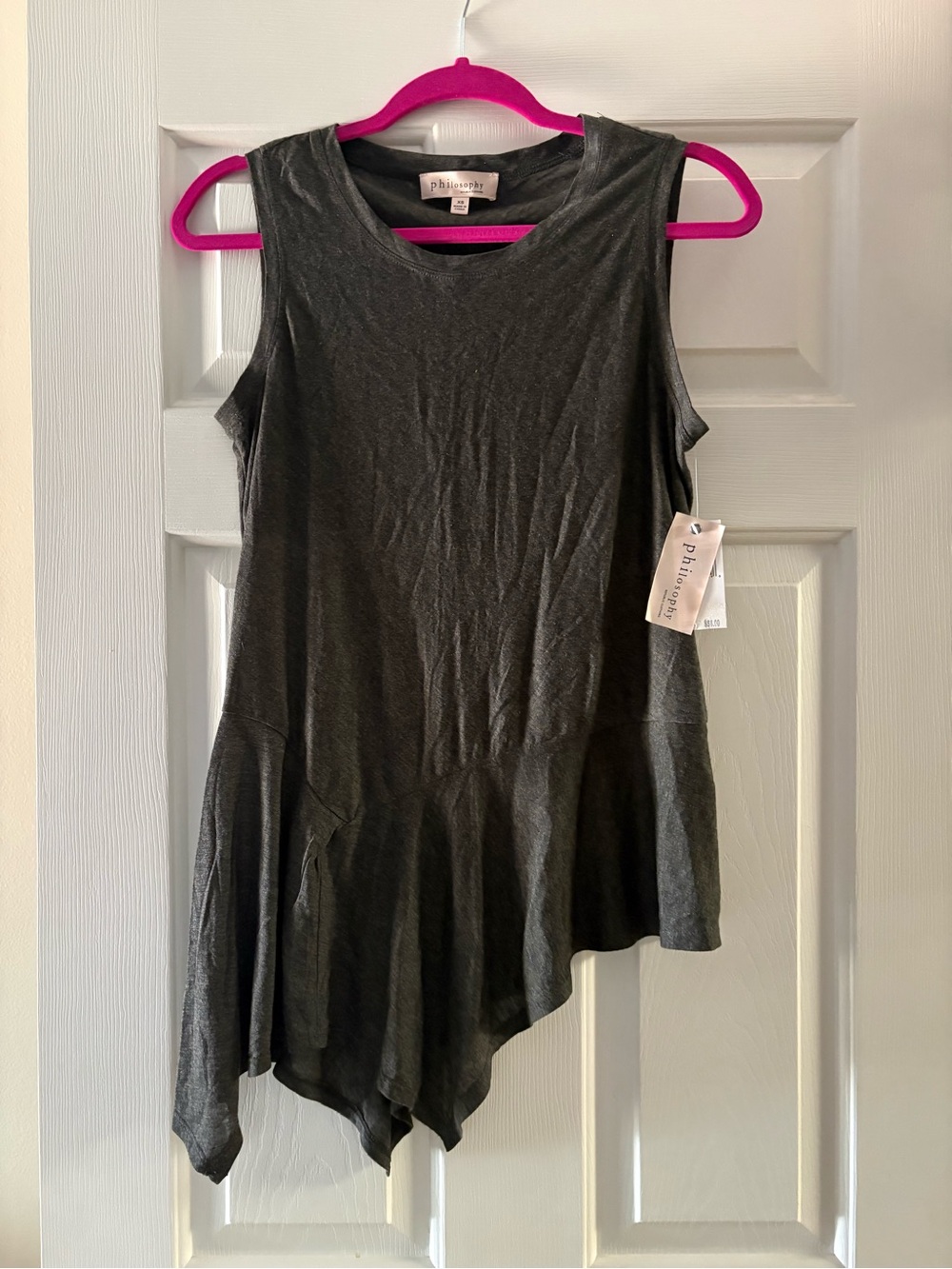 Philosophy Asymmetric Peplum Tank Top